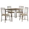 Monarch Specialties Dining Set - 5Pcs Set / White Bench And 3 Side Chairs I 1029 - alternate 1